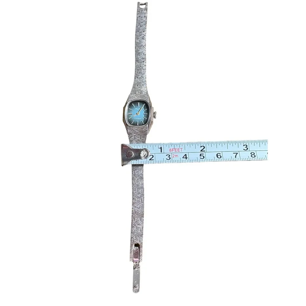 Vintage Women's Majestimes 17 Jewels Electronically Times Wrist Watch Silver